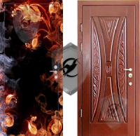 Металлическая дверь “Фотопанель + Массив”