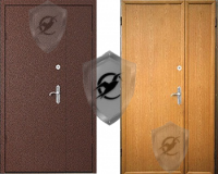 Тамбурная металлическая дверь Порошок+Ламинат